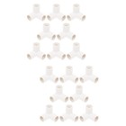 16 Pcs 1 Bag Three-way Joint Simple Accessories Connection Joints (White)