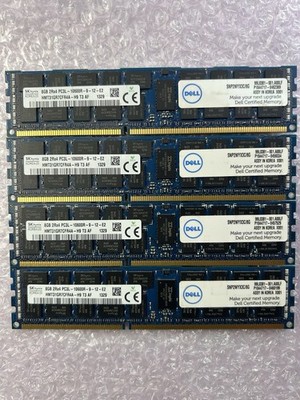 SK Hynix Dell 32GB 4x8GB DDR3L PC3L-10600R ECC Reg RAM HMT31GR7CFR4A