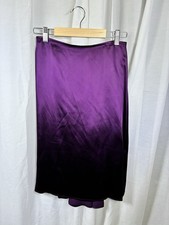 Angel Schlesser Satin Midi Skirt Purple Plum ...