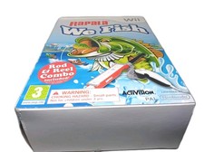 Nintendo Wii RAPALA WE FISH con attacco canna e mulinello completo PAL UK box set