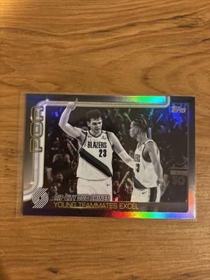 #ad 2025 26 Topps Basketball Black Friday Rip City Duo Shines Blackout Trail Blazers $2.50