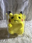 RARE Vintage Pokemon Pikachu Squeeze Squeaky Sound Tomy Plush 6" Toy Doll Japan