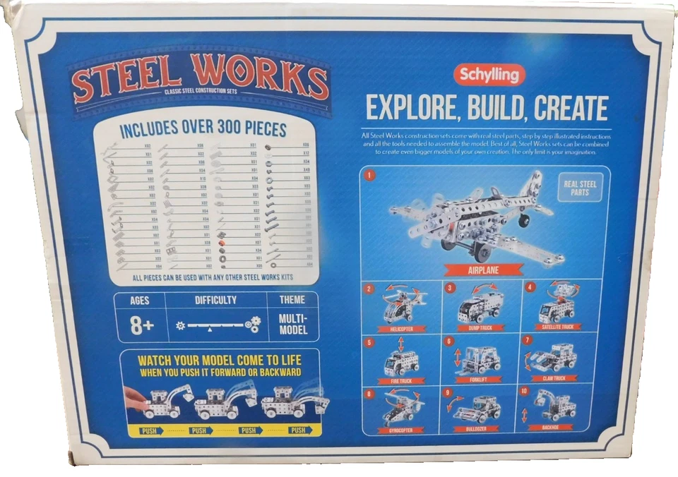 Schylling Mechanical Multi-Model Set Steel Works Classic Construction Set-NEW - Image 2 of 2
