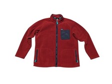 Patagonia XL Full Zip Fleece Jacket Breast Pocket Maroon Purple Retro Gorpcore