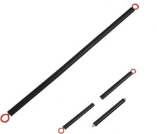 Resistance Band Bar for Fitness Portable Steel Pilates Workout Black