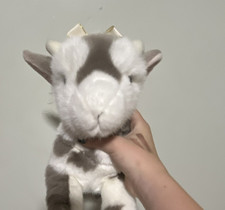 Plush Goat Stuffed Animal White and Brown Collectible Toy Soft Plush Figure Gift