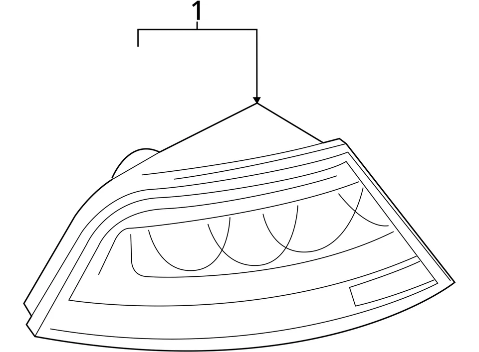 2016-2018 Audi RS7 4G8 Rear Right Outer Taillight Lamp 4G8945096F OEM *NOTE* - Image 4 of 4
