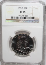 1952 Franklin half dollar NGC PF65