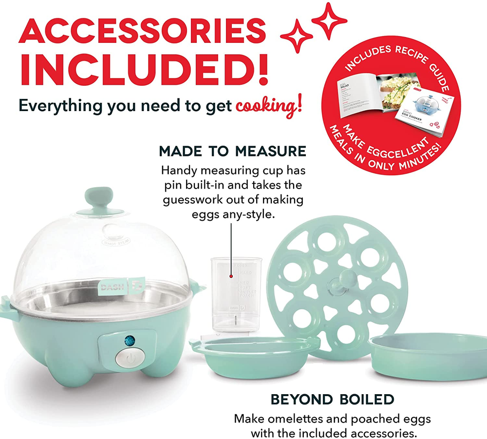 6-Egg Rapid Electric Egg Cooker Fast Perfect Boiling  