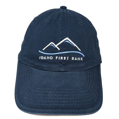 Idaho First Bank Strapback Hat Blue One Size 6 Panel Port & Company