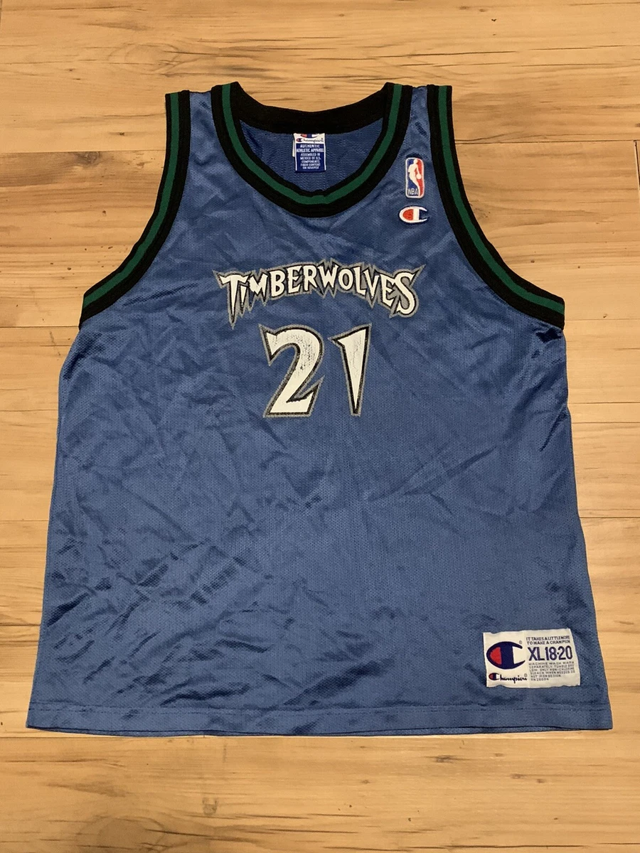 Kevin Garnett Minnesota Timberwolves Vintage Champion Basketball