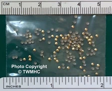 1.5mm ROUND NAILHEADS for Model Horse Tack - Sold by the Gross - MATTE GOLD