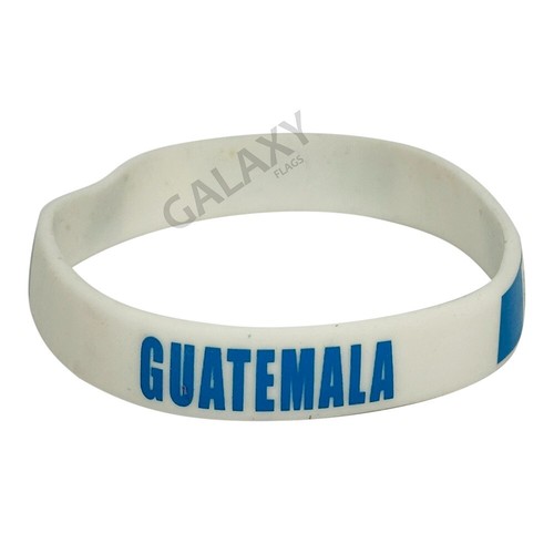 Guatemala Flag Bracelet / Guatemala Flag Silicone Rubber Bracelet - Picture 4 of 5