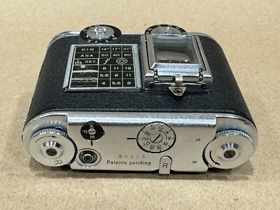 Tessina Black Vintage Subminiature Camera w/25mm f/2.8 Made in