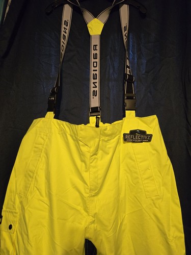Nwt high visibility class E heavy duty waterproof Safety Bib pants Men's XL - Picture 2 of 8