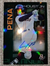 2020 BOWMAN PLATINUM JEREMY PENA GREEN AUTO #16/99 INSANE SSP RARE INVESTMENT🔥✨