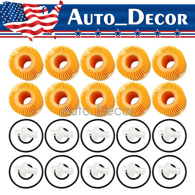 Soillar 10-Pack Engine Oil Filters - Compatible With Toyota Avalon, Camry, Highlander, RAV4, Tacoma, Sienna