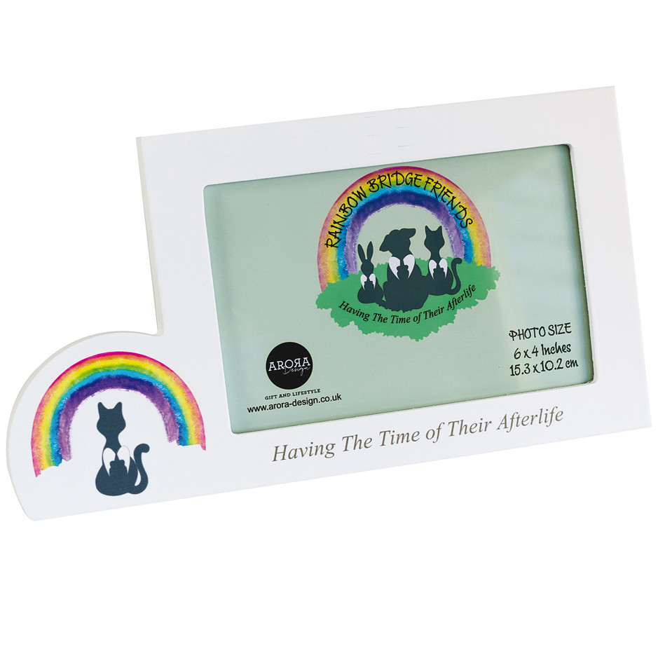 Arora Design   Rainbow Bridge Friends   Cat  Photo Frame Landscape