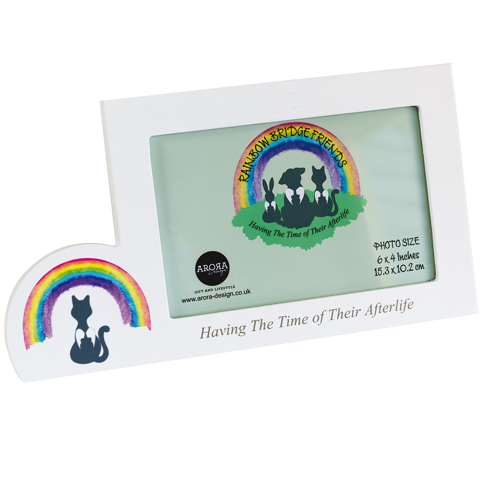 Arora Design   Rainbow Bridge Friends   Cat  Photo Frame Landscape