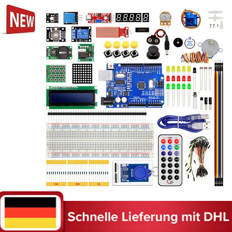 UNO R3 Starter Kit kompatibel mit Arduino IDE Elektronik Projekt Einsteigerset - Bild 3 von 4
