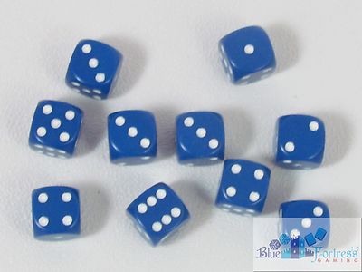 CHESSEX opaque 12mm SET OF 10 D6 BLUE-WHITE DICE MTG POKEMON COUNTERS