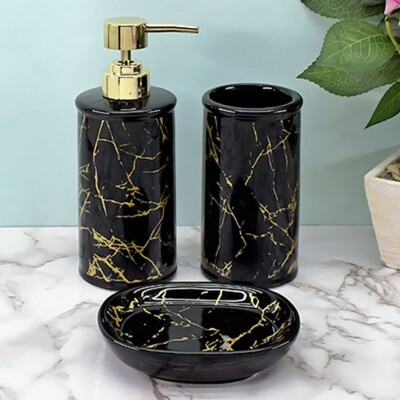 Set of 3 Ceramic Bathroom Accessories Set Gift Items for Home Decor A5