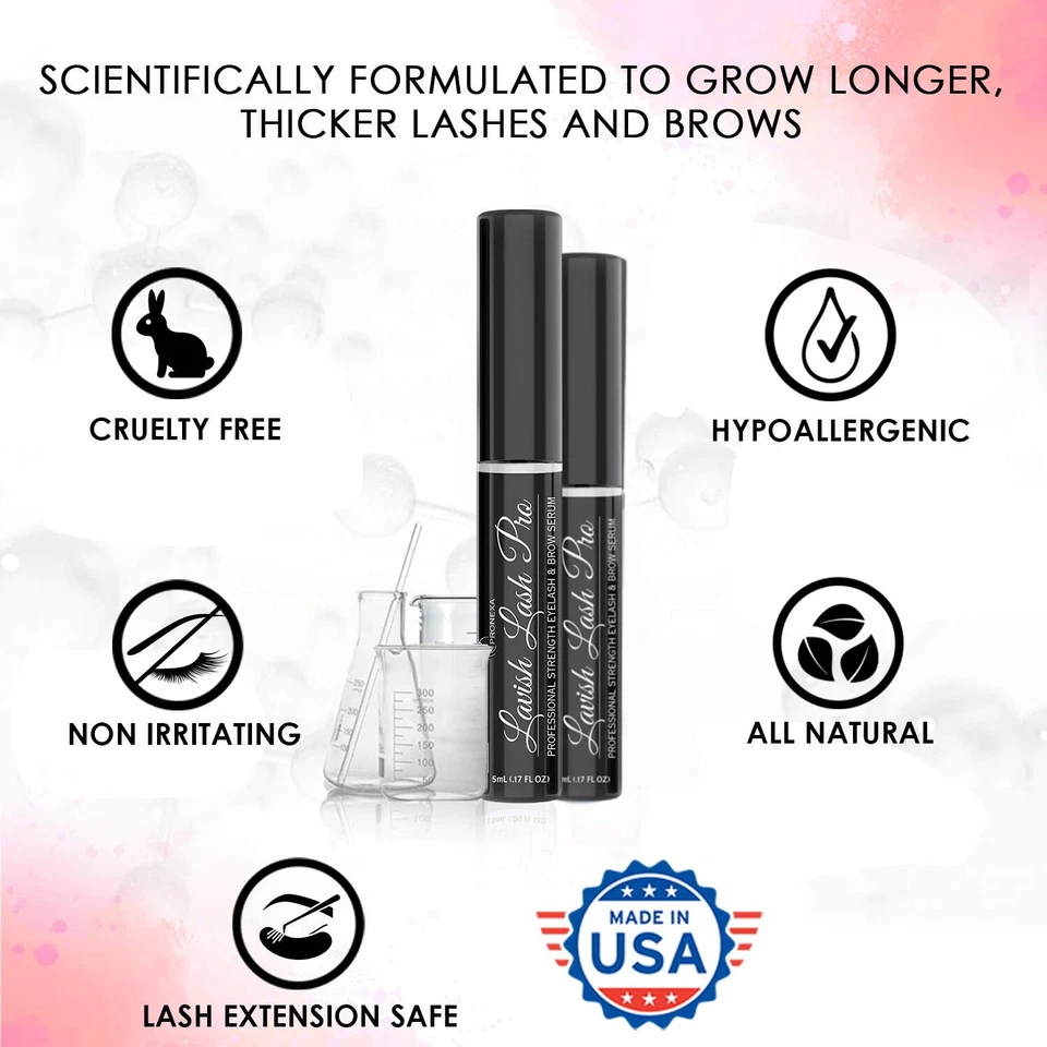 Suero de pestañas y cejas Lavish Lash Pro de Hairgenics Professional Strength Foto 2 de 4