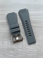 Replacement Strap for Bell & Ross BR01 BR03 Rubber Band with Buckle