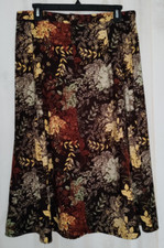 EXCELLENT WOMENS Christopher Banks AUTUMN FLORAL PRINT SKIRT SIZE 10P