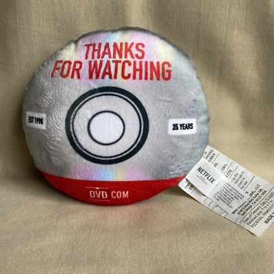 DVD-Shaped COM Plush ''25 Years Thanks for Watching Est 1998'' Mad Engine Netflix
