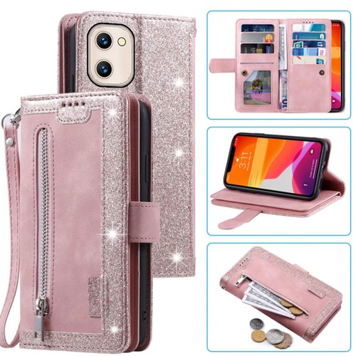 Estuche billetera Umidigi G1, estuche magnético abatible con cremallera de cuero para tarjetas para Umidigi G1 - Imagen 5 de 26