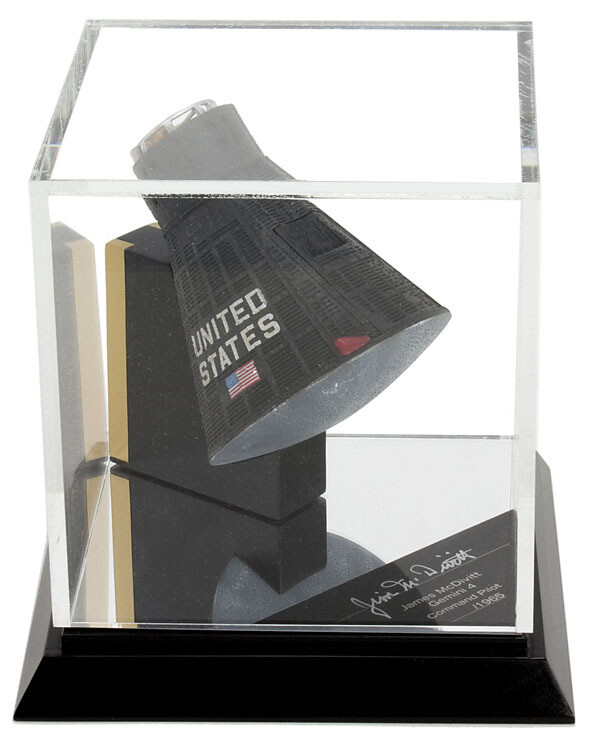 NASA Gemini IV Space Capsule Signed By James McDivitt Desk Top 1/25 AK Model COA