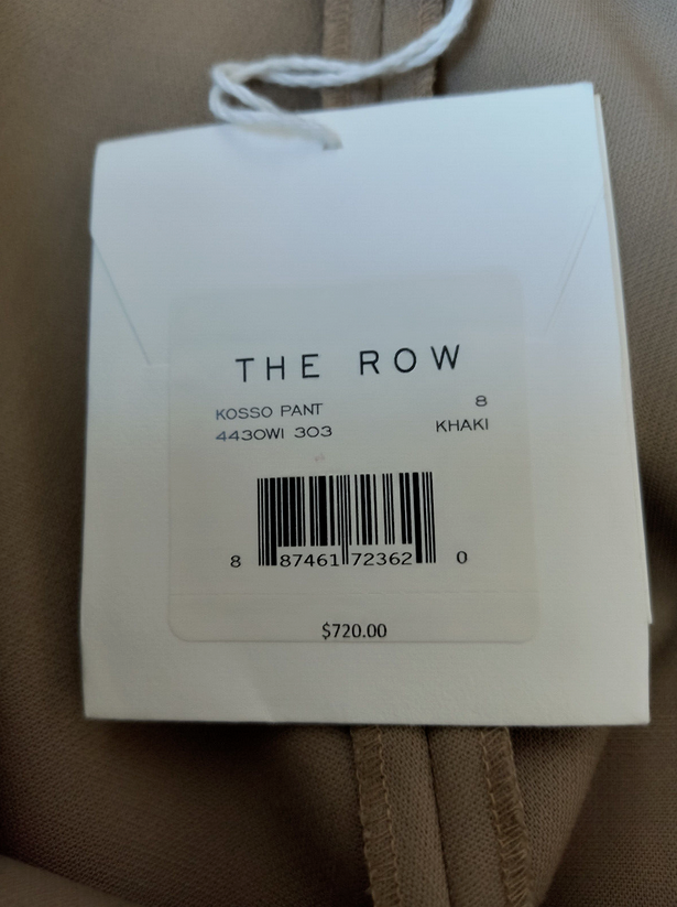 FILA Pantalone The ROW Kosso gamba slim kaki taglia 8 NUOVO con etichette vedi giacca abbinata