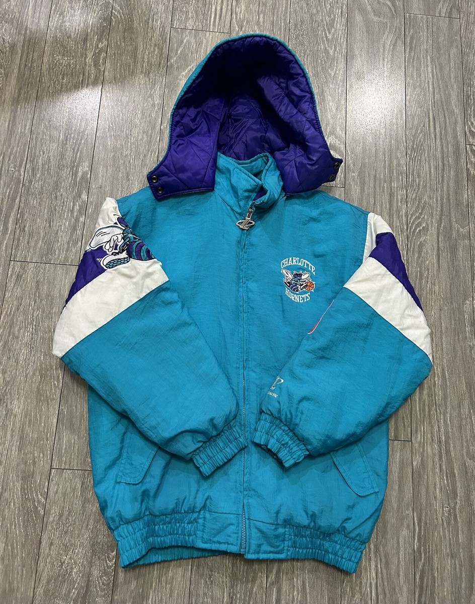 VINTAGE 90's Charlotte Hornets Adult Sz Large (14-16) STARTER
