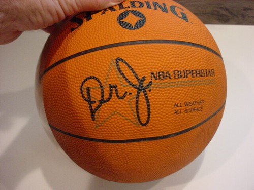 ultra-rare,UNUSED 1987? SPALDING DOCTOR J Julius Erving BASKETBALL w/ORIG SLEEVE - Picture 2 of 3
