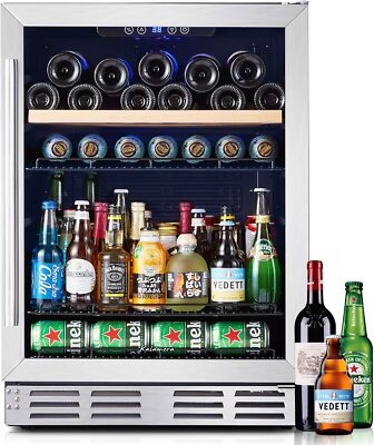 Kalamera Mini Fridge 24  Beverage and Wine Cooler Built-in or Freestanding - 118