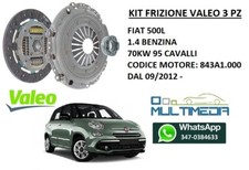 KIT FRIZIONE 3 PEZZI VALEO PER FIAT 500L 1.4 BENZINA 70KW 95 CAVALLI