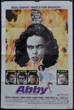 Abby 1974 ORIGINAL 27X41 MOVIE POSTER CAROL SPEED WILLIAM MARSHALL TERRY CARTER