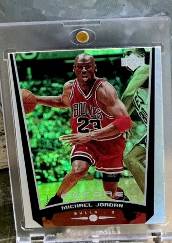 Michael Jordan Card REFRACTOR RAINBOW HOLO FOIL RARE INSERT BULLS JERSEY #23