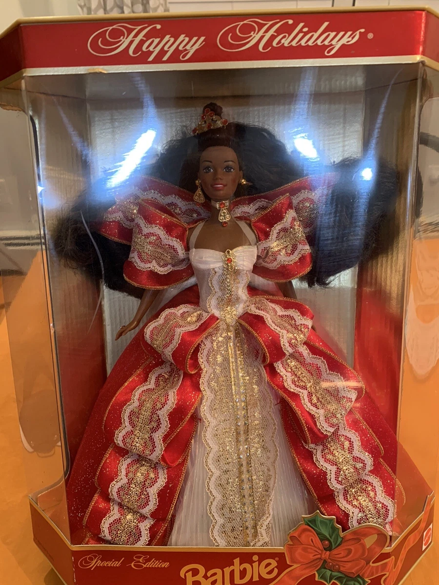 Happy holidays special edition black barbie hot sale