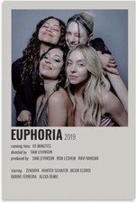 Euphoria 2019 Canvas Poster 18in L 12.5in W Movie Tv Series Decor