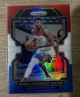2021-22 Panini Prizm Red White and Blue #15 Nickeil Alexander-Walker Pelicans