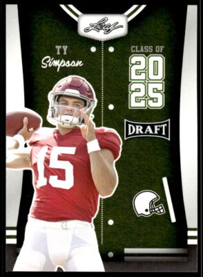 2023 Leaf Draft  85 Ty Simpson  Class of 2025 Rc