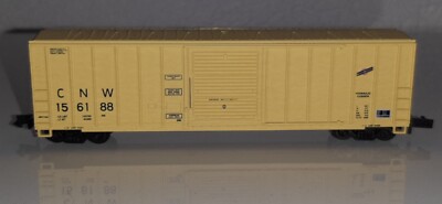 Modelleisenbahn Spur N ROUNDHOUSE 50 FMC Singel Door Boxcar C&NW  156188