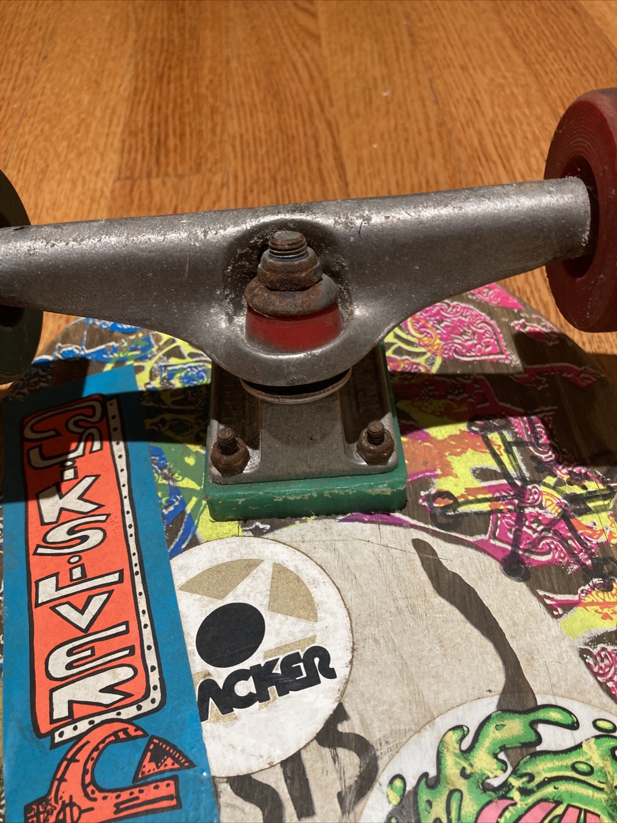 Early Skateboard Vision Old Ghost Guardian before Grigley IndyTrucks Rat Bones