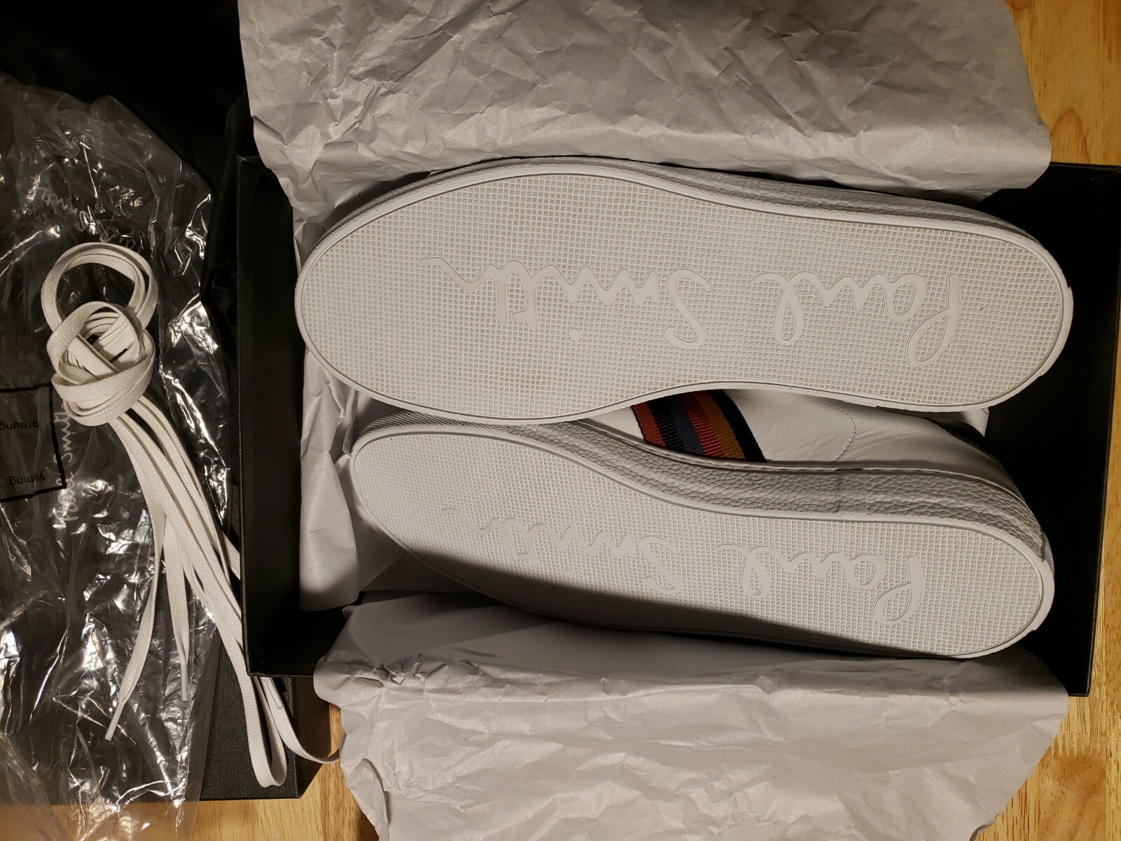 paul smith mens white trainers
