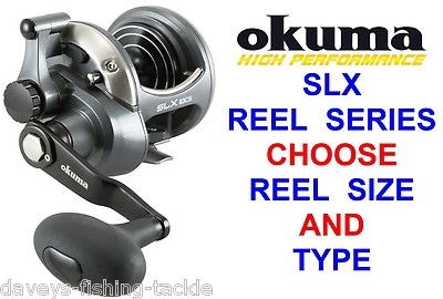 OKUMA SLX LEVER DRAG MULTIPLIER ROLLE FÜR MEER BOOT RUTEN ANGELN HIGH SPEED KNALLEN