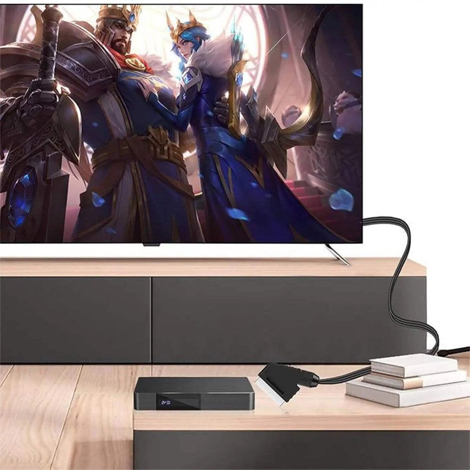 Cavo Scart RGB Da 1.8m Per Sony PS1 PS2 PS3