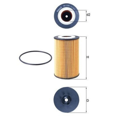 Ölfilter MAHLE OX 1161D für Mercedes-Benz S