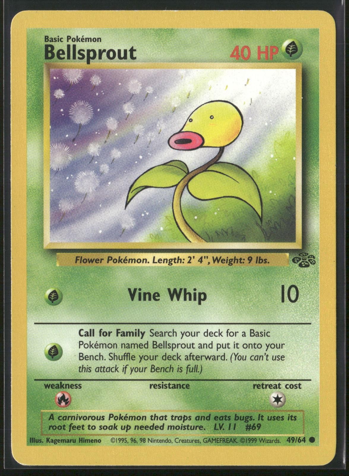Bellsprout 49/64 Common Jungle Pokemon Unlimited Lightly Played
